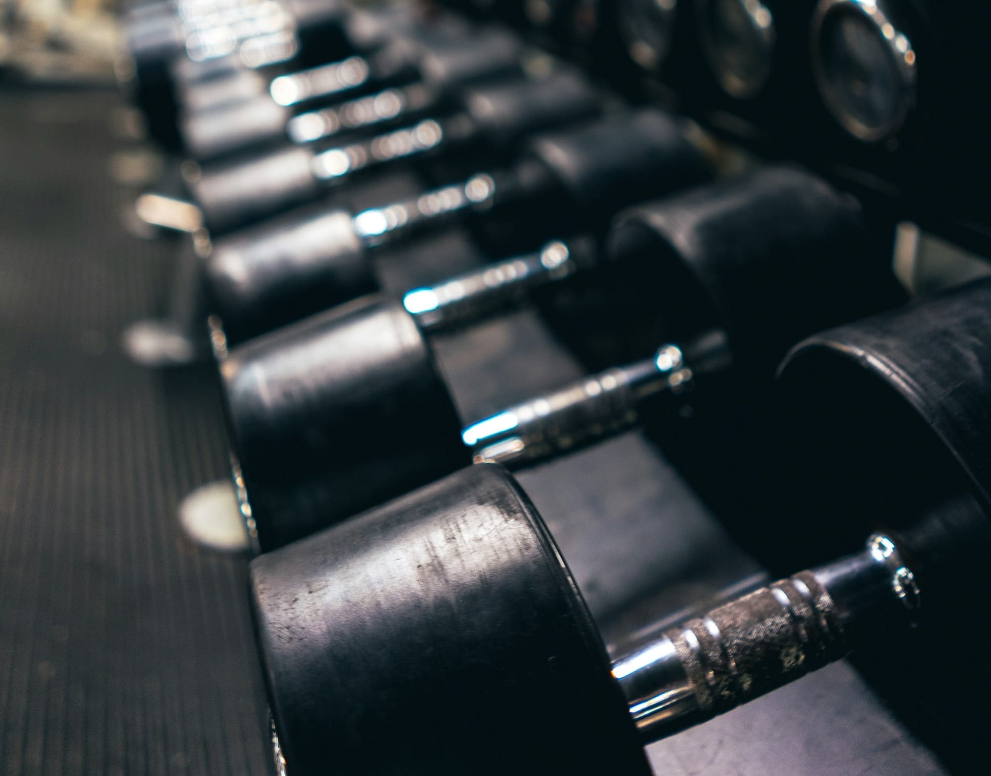 dumbbells on floor